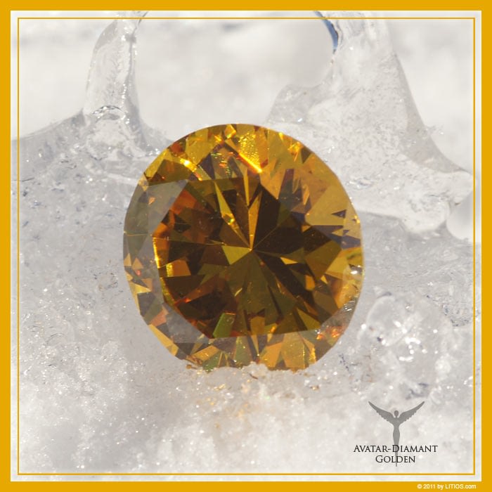 Diamante Litios  Avatar dorado pequeño 25mm