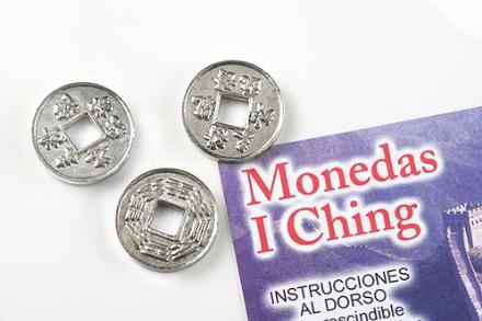 Monedas I-Ching plateadas 3UNID. Con instrucciones Ref. 090000111N