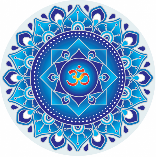 Adhesivo Om Mandala azul 9655