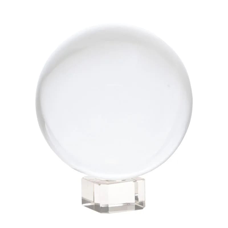 Bola de cristal  con soporte de vidrio. 16543