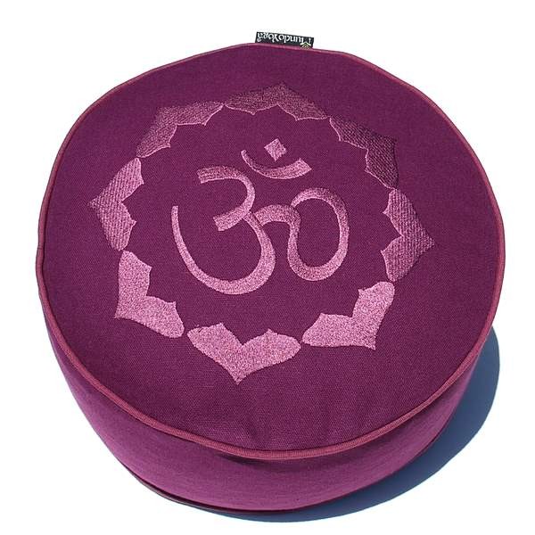Zafu -cojín de meditación- Rondino Om Berenjena/ Malva