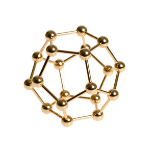 Dodecaedro metal dorado Dorado 8.5cm
