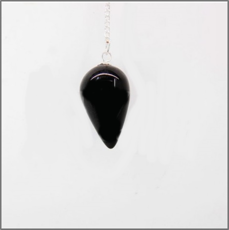 Péndulo gota obsidiana negra