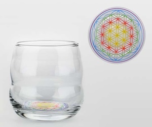 Vaso Mythos  Flor de la Vida Arco Iris