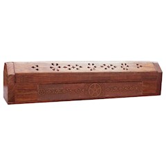 Incensario Caja de madera  pentagrama- 17630