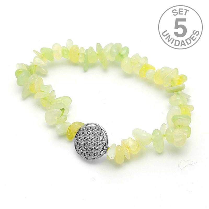 Pulsera chip Jade flor de la vida 1102