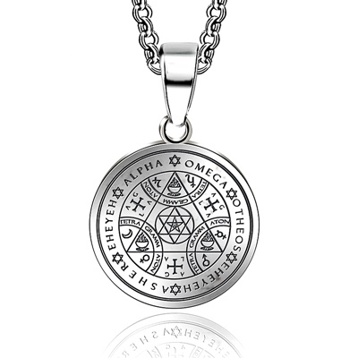 Colgante Talisman Alfa Omega -Tetragramatón- Protección del Hogar