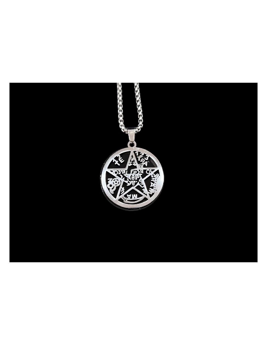 Colgante shungit con tetragramaton 30CTETRA