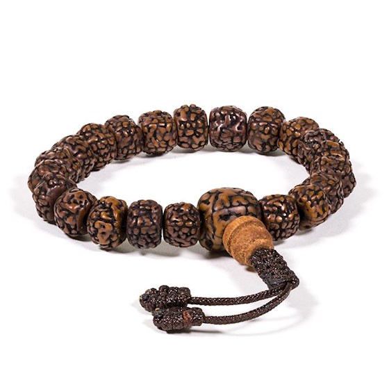 Pulsera mala rudraksha pulida 2541