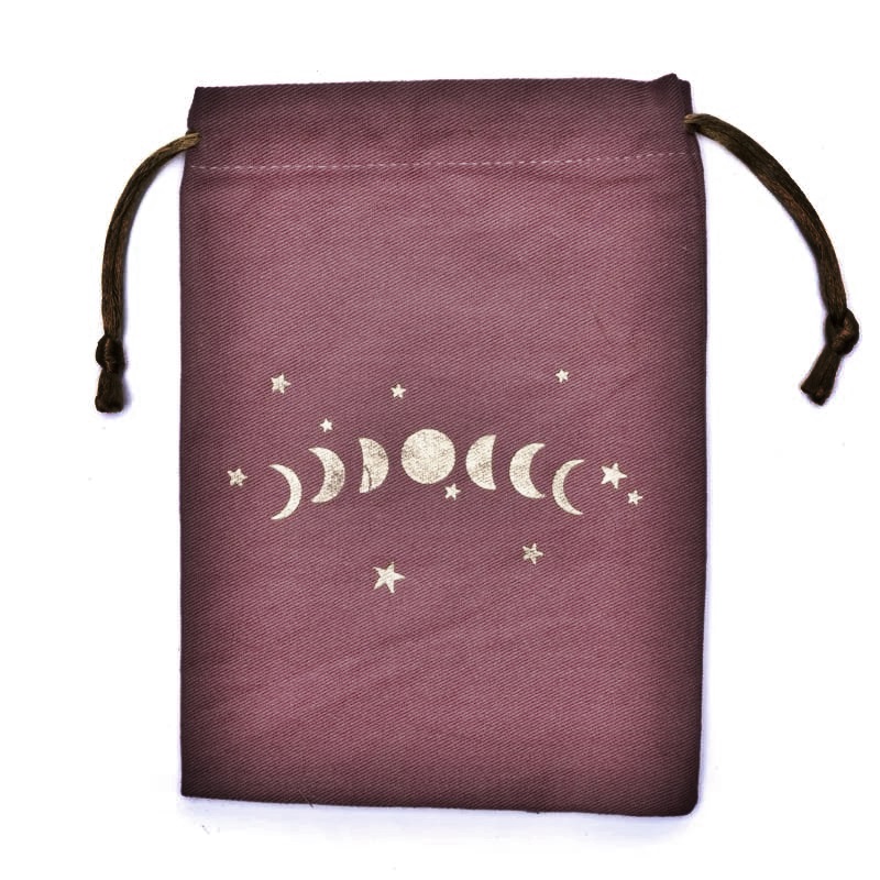 Bolsa algodón fases lunares rosa-877