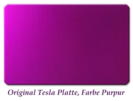 Placa Tesla tratamiento chakra púrpura 8,5 x 5.5