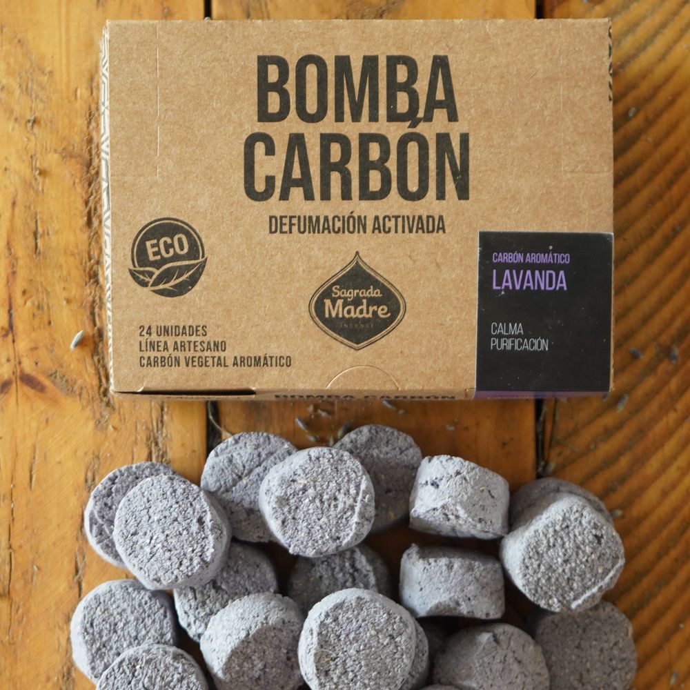 Bomba Carbón de defumación activada de Lavanda Sagrada Madre