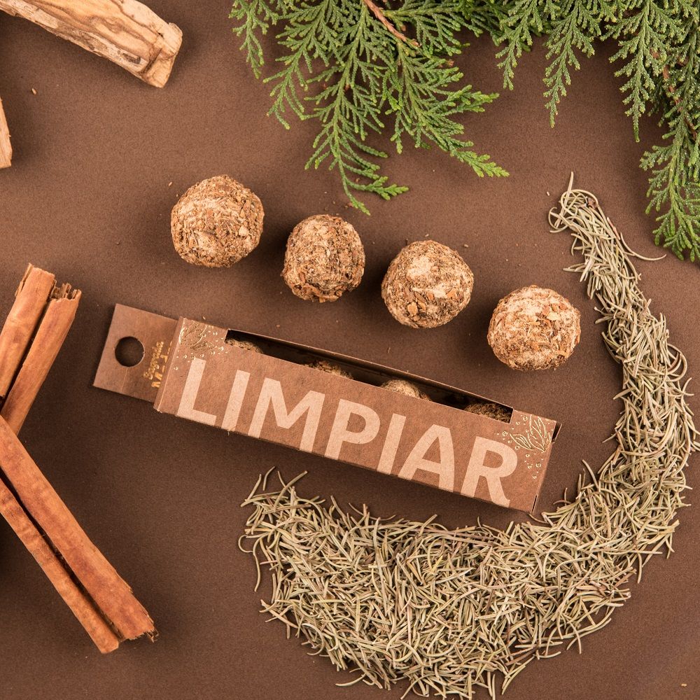 Bombita Herbal -Limpiar- Canela Palo Santo Romero Cedro -120