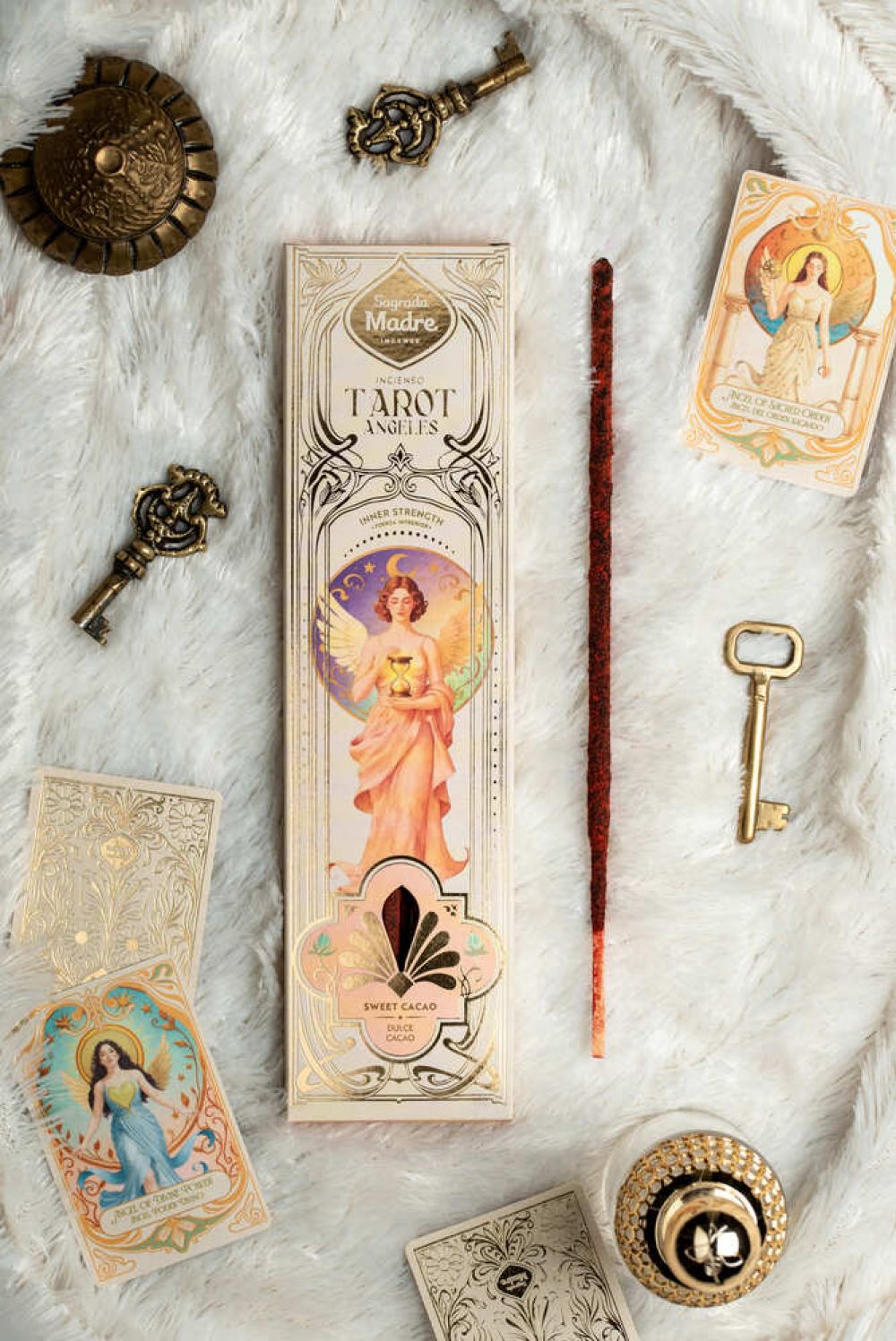 Incieso Tarot Angeles Fuerza Interior -Dulce Cacao (1545F)