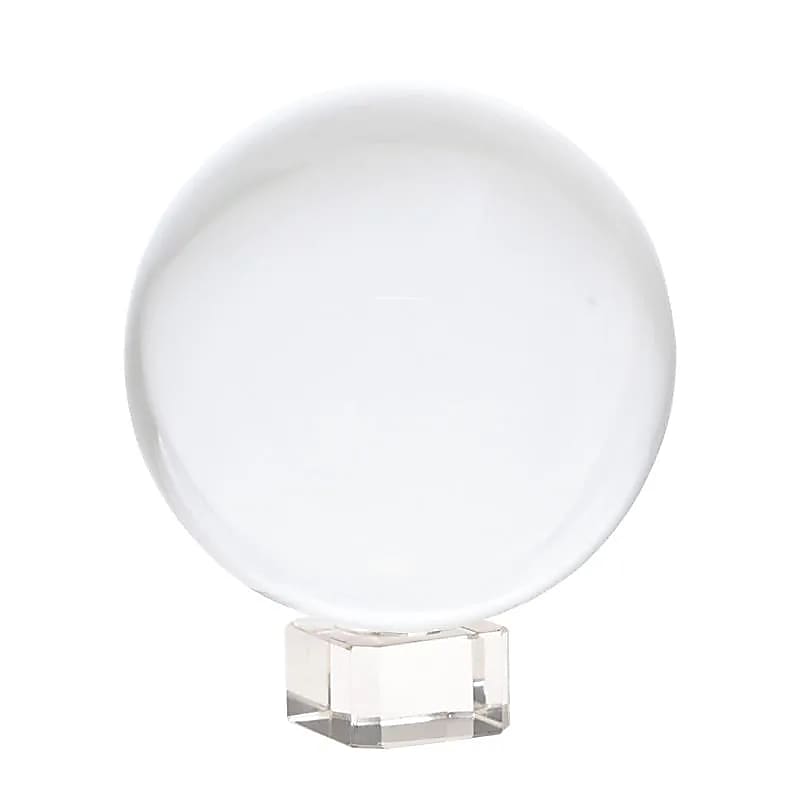 Bola de cristal  8cm. con peana e vidrio- 16567
