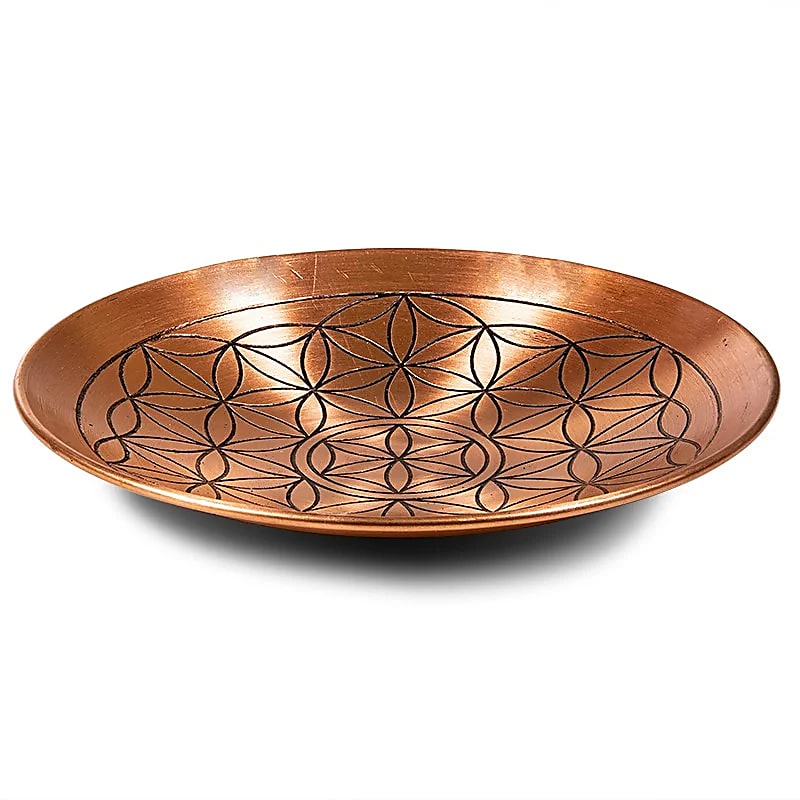 Plato hondo cobre Flor de la Vida 78263 - 0029