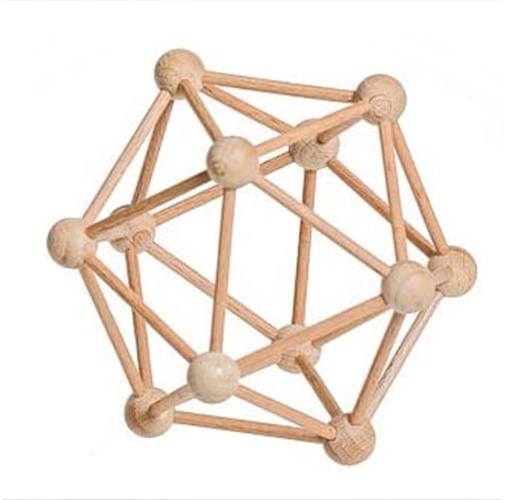 Poliedro Icosaedro madera 8.5cm