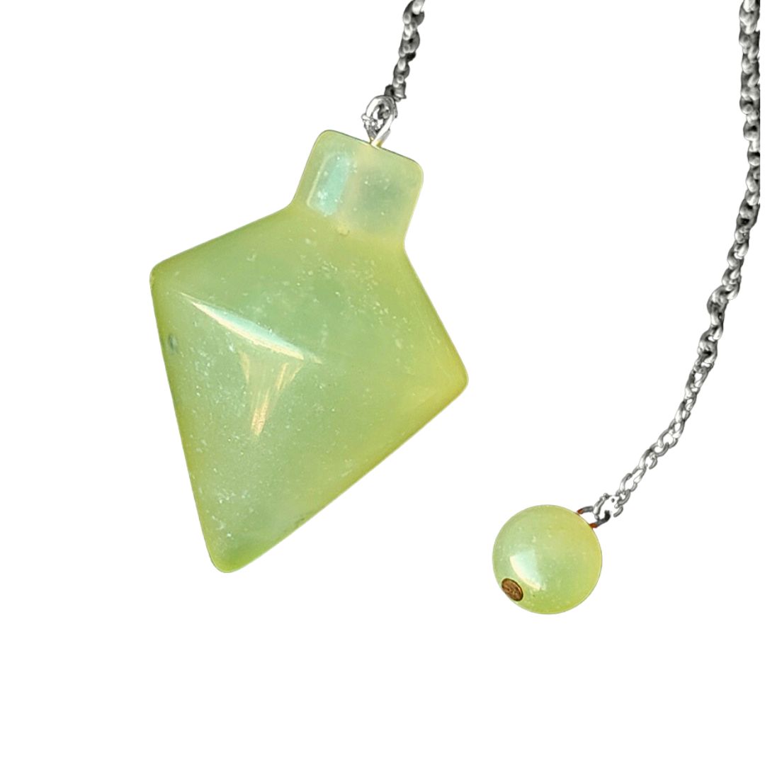 Péndulo cónico jade verde-incluye caja 0073