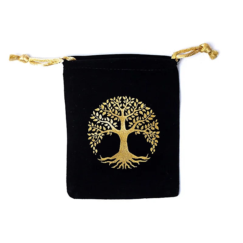 Bolsa de terciopelo Árbol de la vida 10x11cm -78369