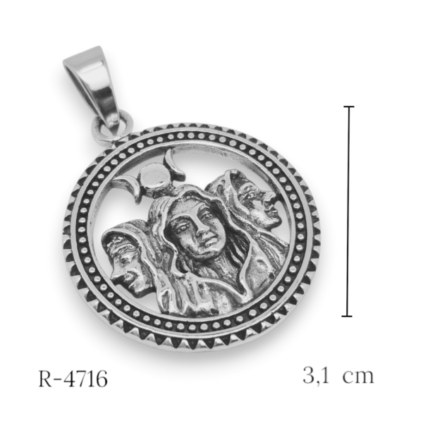Colgante triple diosa 4716