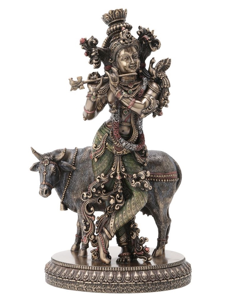 Figura Krishna con  vaca 22269