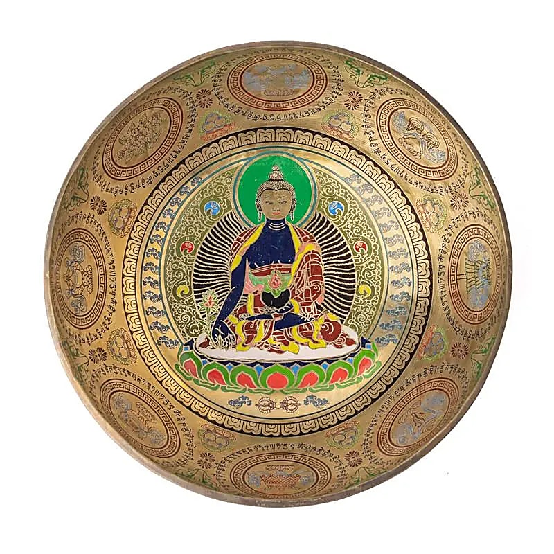 Cuenco tibetano Buda de la Medicina pintado a mano- 17191