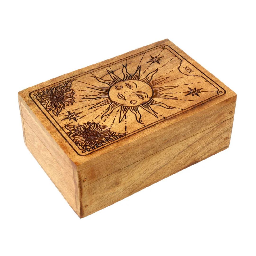 Caja para Tarot El Sol Madera de Acacia 9061