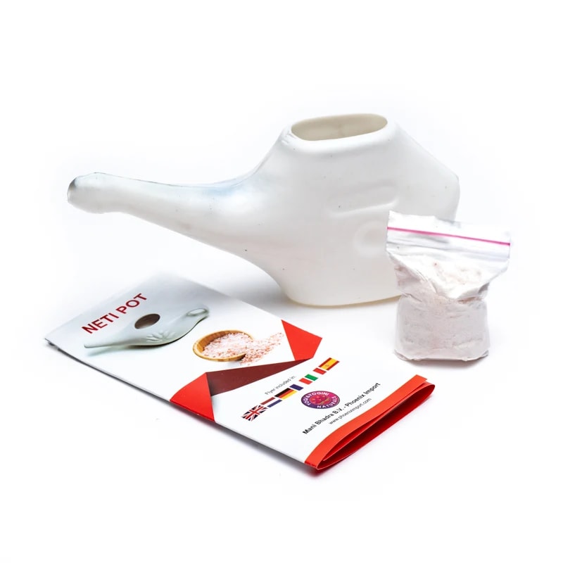 Lota nasal de plástico blanco+ Sal del Himalaya-108 · 60066 - None