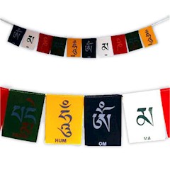 Bandera Tibetana OM - 10 piezas- 10x 13cm- 16902