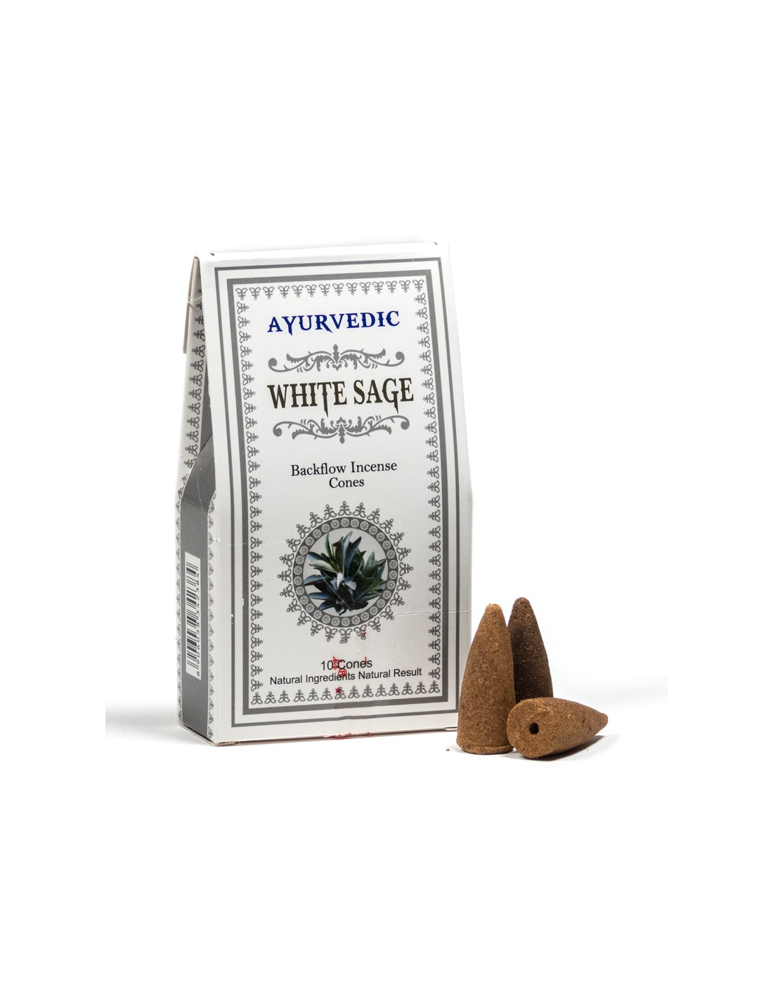 Incienso cono reflujo white sage ayurvedic