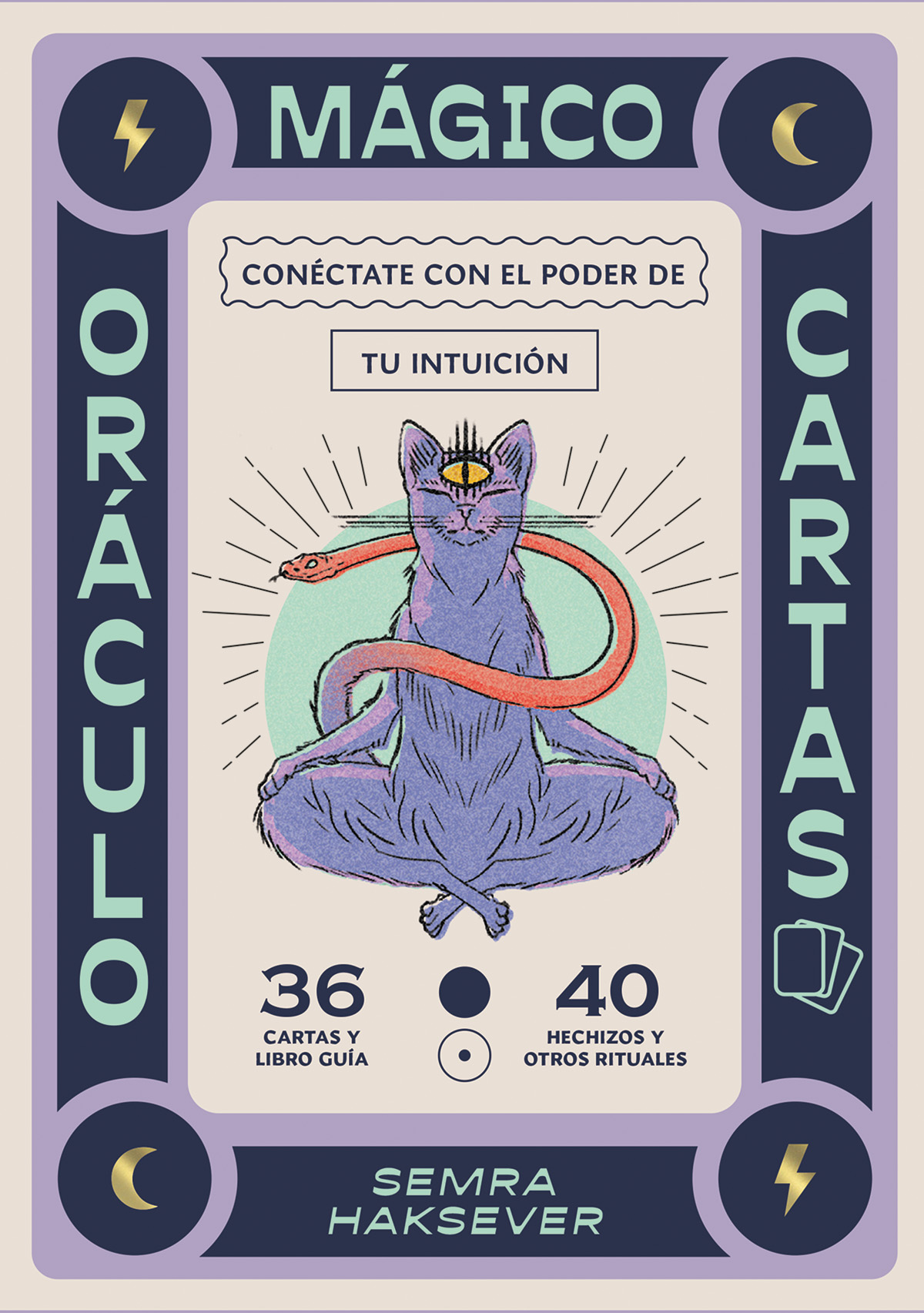 Oráculo mágico. Cartas. Conéctate con el poder de tu intuición. 36 cartas y libro guía.