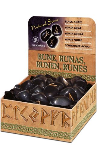 Runas rodadas Agata negra