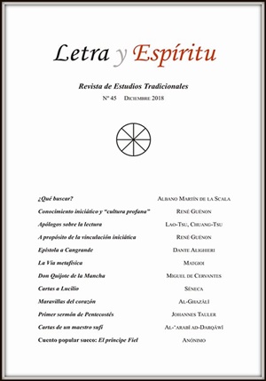 Revista de Estudios Tradicionales Letra y Espíritu nº 45 Diciembre 2018