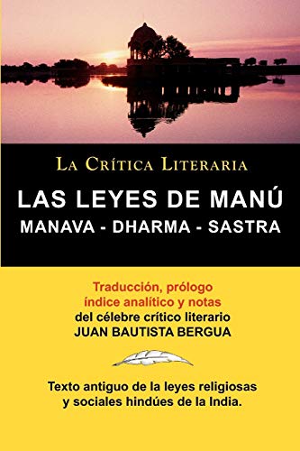Las leyes de Manu : manava-oharma-sastra